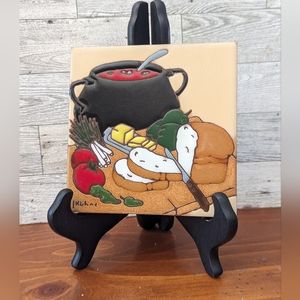 Vintage 1995 Earthtones Southwest tile/trivet by L Kuhne